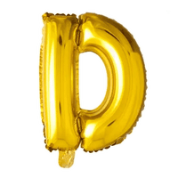 Letter Ballon D Goud - 41 cm - Ballonnenshop.nl