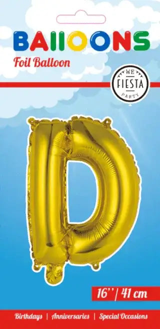 Letter Ballon D - Goud - 41 cm - Ballonnenshop.nl