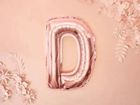 Letter Ballon D Rose Goud - 35 cm - Ballonnenshop.nl