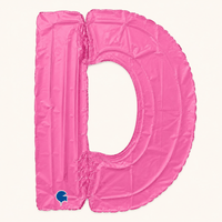 Letter Ballon D Roze - 102 cm - Ballonnenshop.nl