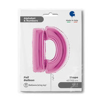 Letter Ballon D Roze - 102 cm - Ballonnenshop.nl