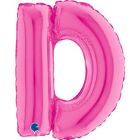 Letter Ballon D Roze - 35 cm - Ballonnenshop.nl