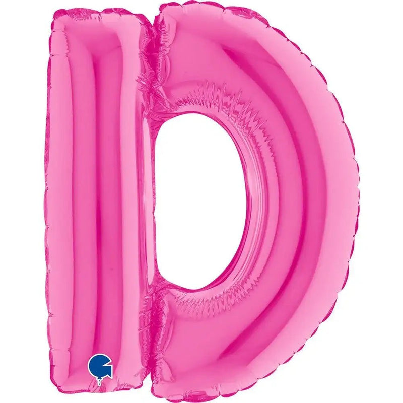 Letter Ballon D Roze - 35 cm - Ballonnenshop.nl