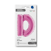 Letter Ballon D Roze - 35 cm - Ballonnenshop.nl