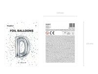Letter Ballon D Zilver - 35 cm - Ballonnenshop.nl