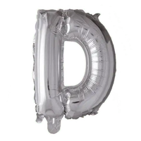 Letter Ballon D - Zilver - 41 cm - Ballonnenshop.nl