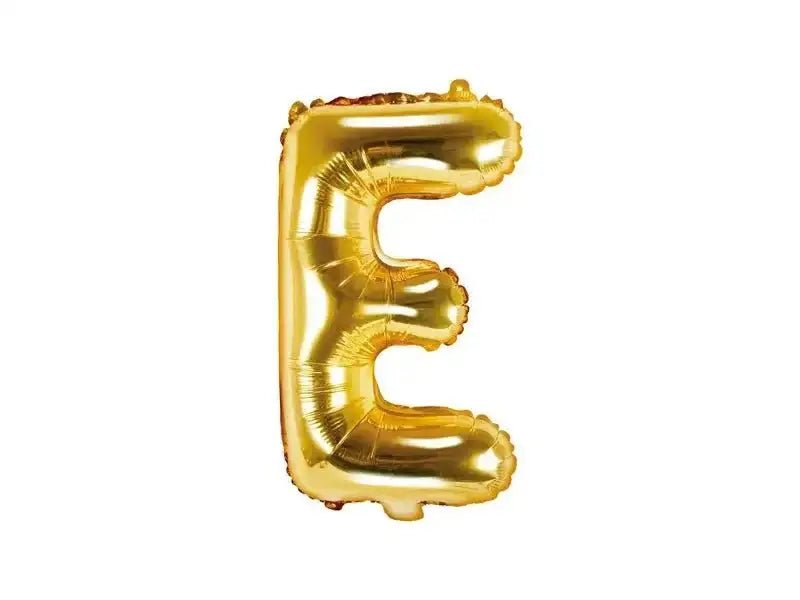 Letter Ballon E Goud - 35 cm - Ballonnenshop.nl