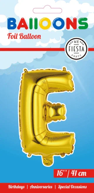 Letter Ballon E - Goud - 41 cm - Ballonnenshop.nl