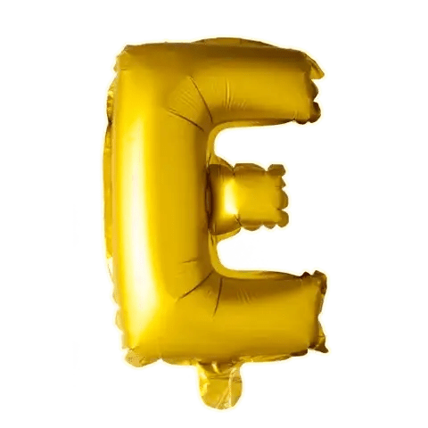 Letter Ballon E Goud - 41 cm - Ballonnenshop.nl