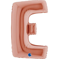 Letter Ballon E Rose Goud - 102 cm - Ballonnenshop.nl