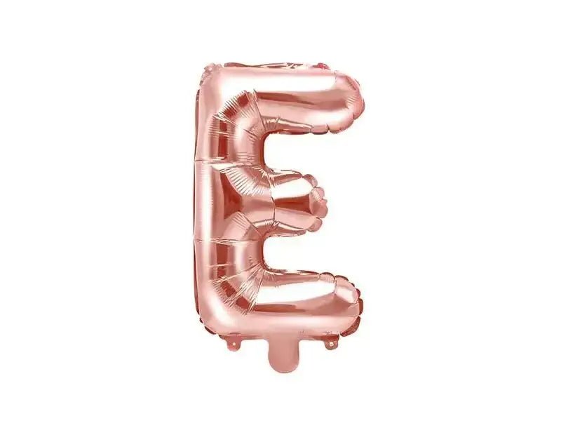 Letter Ballon E Rose Goud - 35 cm - Ballonnenshop.nl