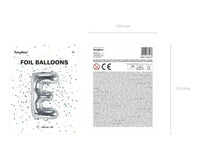 Letter Ballon E Zilver - 35 cm - Ballonnenshop.nl