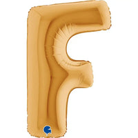 Letter Ballon F Goud 102 cm - Ballonnenshop.nl