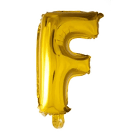 Letter Ballon F Goud - 41 cm - Ballonnenshop.nl