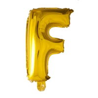 Letter Ballon F - Goud - 41 cm - Ballonnenshop.nl