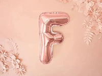Letter Ballon F Rose Goud - 35 cm - Ballonnenshop.nl