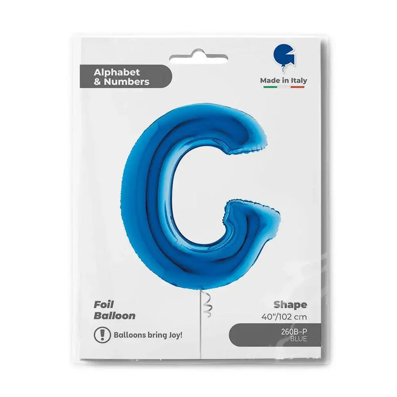 Letter Ballon G Blauw - 102 cm - Ballonnenshop.nl