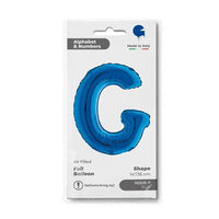 Letter Ballon G Blauw - 35 cm - Ballonnenshop.nl