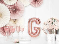 Letter Ballon G Rose Goud - 35 cm - Ballonnenshop.nl