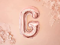 Letter Ballon G Rose Goud - 35 cm - Ballonnenshop.nl