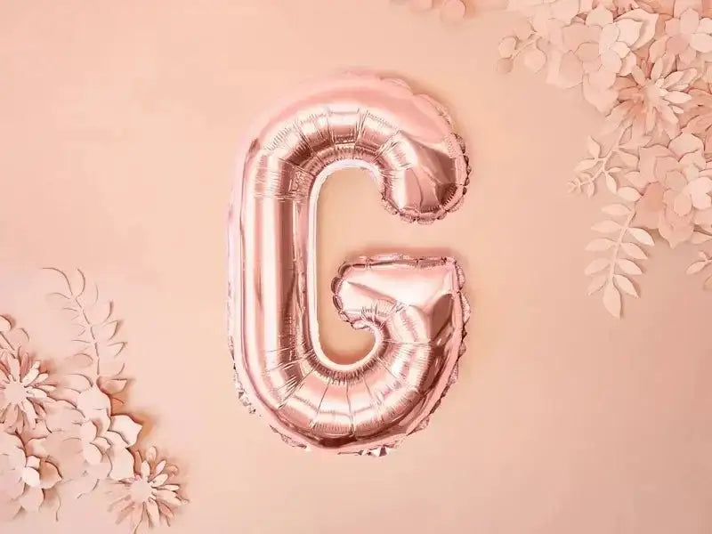 Letter Ballon G Rose Goud - 35 cm - Ballonnenshop.nl
