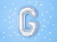 Letter Ballon G Zilver - 35 cm - Ballonnenshop.nl