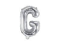 Letter Ballon G Zilver - 35 cm - Ballonnenshop.nl
