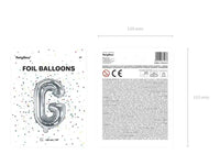 Letter Ballon G Zilver - 35 cm - Ballonnenshop.nl
