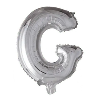 Letter Ballon G - Zilver - 41 cm - Ballonnenshop.nl