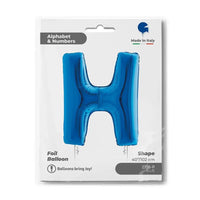 Letter Ballon H Blauw - 102 cm - Ballonnenshop.nl