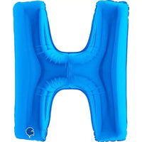 Letter Ballon H Blauw - 102 cm - Ballonnenshop.nl