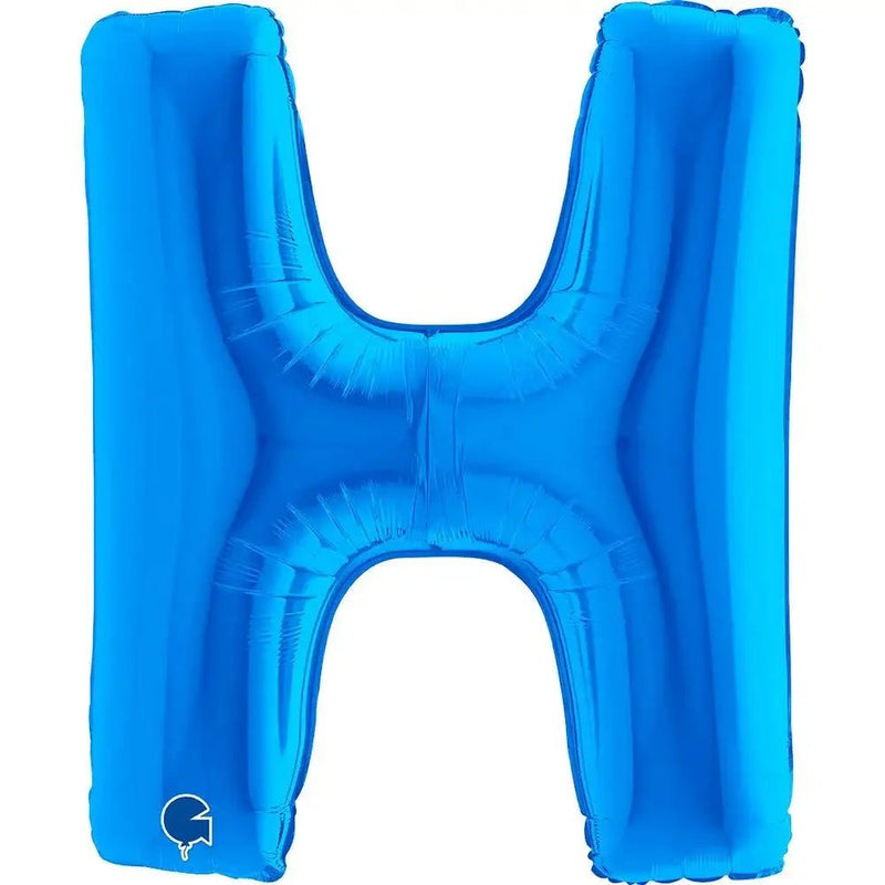 Letter Ballon H Blauw - 102 cm - Ballonnenshop.nl