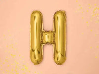 Letter Ballon H Goud - 35 cm - Ballonnenshop.nl