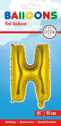 Letter Ballon H - Goud - 41 cm - Ballonnenshop.nl