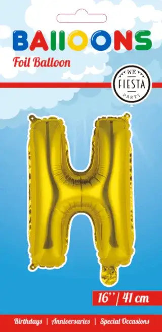 Letter Ballon H - Goud - 41 cm - Ballonnenshop.nl