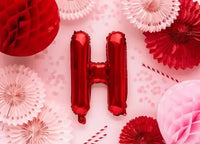 Letter Ballon H Rood - 35 cm - Ballonnenshop.nl