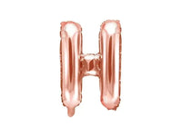 Letter Ballon H Rose Goud - 35 cm - Ballonnenshop.nl