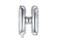 Letter Ballon H Zilver - 35 cm - Ballonnenshop.nl