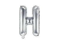 Letter Ballon H Zilver - 35 cm - Ballonnenshop.nl