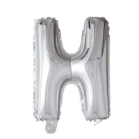 Letter Ballon H - Zilver - 41 cm - Ballonnenshop.nl
