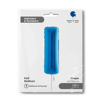 Letter Ballon I Blauw - 102 cm - Ballonnenshop.nl