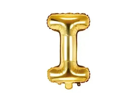 Letter Ballon I Goud - 35 cm - Ballonnenshop.nl
