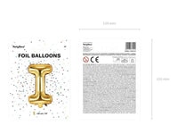 Letter Ballon I Goud - 35 cm - Ballonnenshop.nl