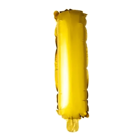 Letter Ballon I Goud - 41 cm - Ballonnenshop.nl