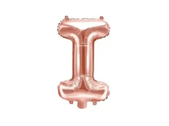 Letter Ballon I Rose Goud - 35 cm - Ballonnenshop.nl