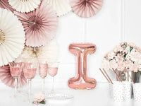 Letter Ballon I Rose Goud - 35 cm - Ballonnenshop.nl