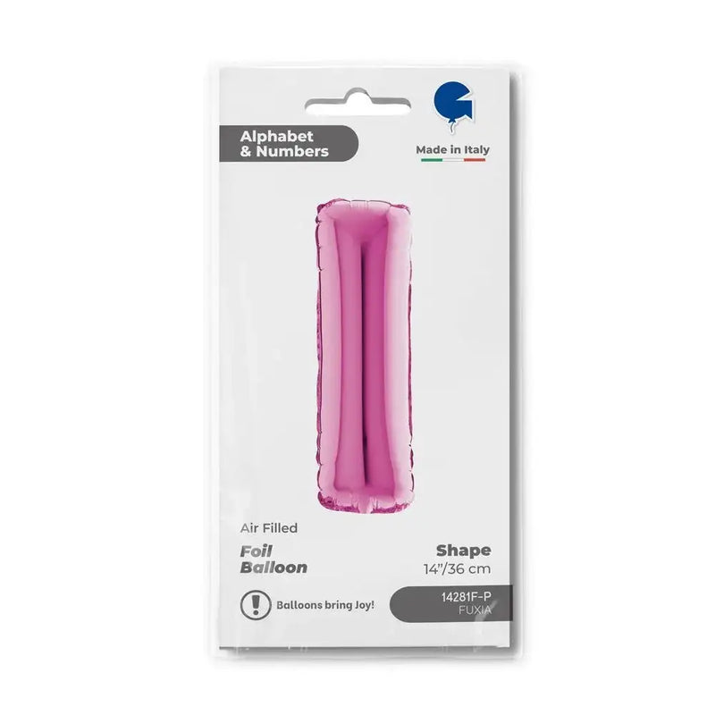 Letter Ballon I Roze - 35 cm - Ballonnenshop.nl