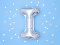 Letter Ballon I Zilver - 35 cm - Ballonnenshop.nl