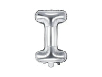 Letter Ballon I Zilver - 35 cm - Ballonnenshop.nl
