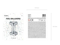 Letter Ballon I Zilver - 35 cm - Ballonnenshop.nl